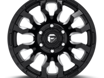 Aluminum Wheels 22X10 Blitz D673 6 On 135 Gloss Black Milled 87.1 Bore -18 Offset Multi Spoke Fuel Off Road Wheels