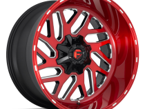 Aluminum Wheels 22X12 Triton D691 6 On 135/6 On 139.7 Candy Red Milled 106.1 Bore -44 Offset Mesh Spoke Fuel Off Road Wheels
