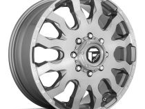 Dually Wheels 20X8.25 Blitz Dually D693 8 On 165.1 Brushed Gunmetal Gray Tinted Clear 117 Bore 105 Offset Multi Spoke Front Dually Fuel Off Road Wheels