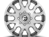 Dually Wheels 20X8.25 Blitz Dually D693 8 On 165.1 Brushed Gunmetal Gray Tinted Clear 117 Bore 105 Offset Multi Spoke Front Dually Fuel Off Road Wheels