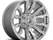 Aluminum Wheels 22X10 Blitz D693 5 On 127 Brushed Gunmetal Gray Tinted Clear 71.5 Bore -18 Offset Multi Spoke Fuel Off Road Wheels