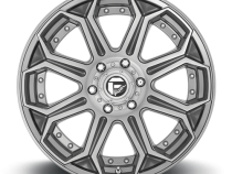 Aluminum Wheels 22X10 Siege D705 6 On 135 Brushed Gunmetal Gray Tinted Clear 87.1 Bore -18 Offset Fuel Off Road Wheels