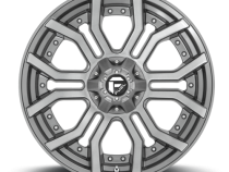 Aluminum Wheels 24X12 Rage Platinum D713 5 On 127/5 On 139.7 Brushed Gunmetal Gray Tinted Clear 87.1 Bore -44 Offset Fuel Off Road Wheels
