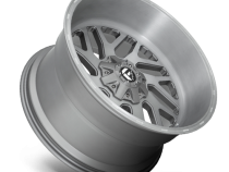 Aluminum Wheels 22X10 Triton Platinum D715 5 On 114.3/5 On 127 Brush Gunmetal Gray/Clear Tint 78.1 Bore -18 Offset Mesh Spoke Fuel Off Road Wheels