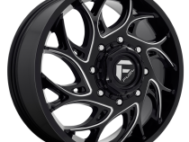 Dually Wheels 22X8.25 Runner Dually D741 8 On 165.1 Gloss Black Milled 121.6 Bore 105 Offset 8 Spoke Front Dually Fuel Off Road Wheels