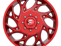 Dually Wheels 20X8.25 Runner Dually D742 8 On 165.1 Candy Red Milled 121.6 Bore 105 Offset 8 Spoke Front Dually Fuel Off Road Wheels