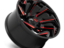 Aluminum Wheels 15X8 Reaction D755 5 On 114.3/5 On 120.65 Gloss Black Milled Red Tint 72.7 Bore -18 Offset Fuel Off Road Wheels