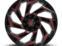 Aluminum Wheels 15X8 Reaction D755 5 On 114.3/5 On 120.65 Gloss Black Milled Red Tint 72.7 Bore -18 Offset Fuel Off Road Wheels