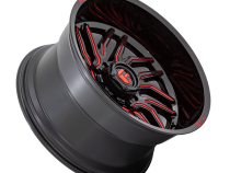 Aluminum Wheels 24X12 Hurricane D808 5 On 127 Gloss Black/Red Milled 71.5 Bore -44 Offset Fuel Off Road Wheels