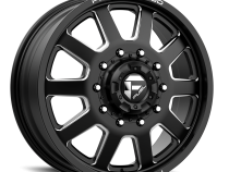 Dually Wheels 20X8.25 FF09D Dually DE09 BK 10 On 225 Matte Black Milled 170.1 Bore 105 Offset Front Dually Fuel Off Road Wheels