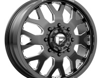 Dually Wheels 24X8.25 FF19D Dually DE19 BK 10 On 225 Gloss Black Milled 170.1 Bore 105 Offset Front Dually Fuel Off Road Wheels