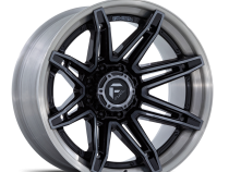 Aluminum Wheels 22X10 Brawl FC401BT 6 On 135 Gloss Black Brushed Dark Tint 87.1 Bore -18 Offset Fuel Off Road Wheels