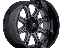 Aluminum Wheels 22X9 Darkstar FC853AB 5 On 114.3/5 On 127 Matte Gunmetal Gray/Black Lip 78.1 Bore 1 Offset Fuel Off Road Wheels