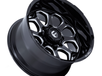 Aluminum Wheels 22X12 Scepter FC862 BE 5 On 127 Gloss Black Milled 71.5 Bore -44 Offset Fuel Off Road Wheels