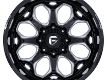 Aluminum Wheels 22X12 Scepter FC862 BE 5 On 127 Gloss Black Milled 71.5 Bore -44 Offset Fuel Off Road Wheels