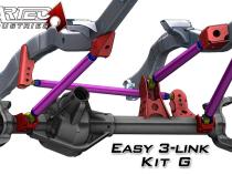 Easy 3 Link Kit G Adjustable Upper link No Tubing Outside Frame Offset Front Driver Rear Passenger Artec Industries