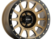 Aluminum Wheels 20x9 NV MR305 Bolt Pattern 6 On 139.7 Offset 18 Lip Size 1.42 Method Bronze BRZ Black Street Loc Method