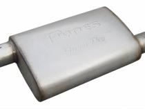 Street Pro Series Muffler 14 in 3 in Offset/Offset Hardware Not Incl Natural 409 Stainless Steel Pypes Exhaust