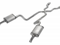 1975-1980 Corvette C3 2.5 Inch Crossmember Back Exhaust Kit With X-Pipe 409 Stainless Includes Catalytic Converters Turbo Pro Mufflers Pypes Performance Exhaust