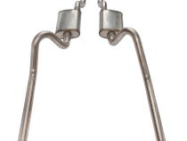 1966-71 Ford Fairlane 2.5 Inch X-Pipe Crossmember Back Rear Exit Exhaust No Mufflers Pypes Performance Exhaust