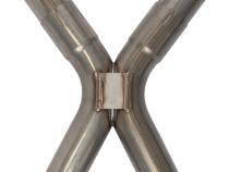 1966-71 Ford Fairlane 2.5 Inch X-Pipe Crossmember Back Rear Exit Exhaust No Mufflers Pypes Performance Exhaust