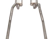 1965-70 Chevy Impala  X-Pipe Crossmember Back Exhaust 409 SS Rear Exit Street Pro Mufflers Pypes Performance Exhaust