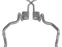 Crossmember Back w/H-Pipe Exhaust System 70-74 F-Body Split Rear Dual Exit 2.5 in Intermediate And Tail Pipe Race Pro Mufflers/Hardware Incl Tip Not Incl Pypes Exhaust