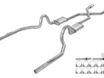 1978-88 3 Inch GM G-Body Non SS Crossmember Back w/ Xpipe Violator Muffler Exhaust System SGG913VE