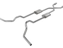 1975-1987 GM C15 Truck 2.5 Inch Crossmember Back With X-Pipe Exhaust System Includes Catalytic Converters 409 Stainless No Mufflers Pypes Performance Exhaust