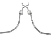 1975-1987 GM C15 Truck 2.5 Inch Crossmember Back With X-Pipe Exhaust System Includes Catalytic Converters 409 Stainless No Mufflers Pypes Performance Exhaust