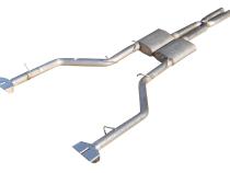 Cat Back Exhaust System Split Rear Dual Exit 08-14 Challenger V8 SRT8 3 in Intermediate And Tail Pipe Violator Muffler/Hardware/Polished Tips Incl Natural Finish 409 Stainless Steel Pypes Exhaust
