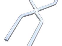 Exhaust X-Pipe Kit Intermediate Pipe 2.5 in Hardware Incl Polished 304 Stainless Steel Pypes Exhaust