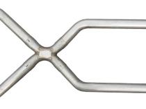 Exhaust X-Pipe Kit Intermediate Pipe 3.5 in Crossover Hardware Incl Natural 409 Stainless Steel Pypes Exhaust