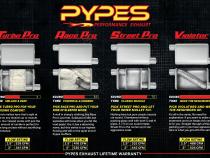 M-80 Series Muffler 2.5 in Round 14 in L Hardware Not Incl Polished 304 Stainless Steel Pypes Exhaust