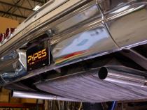 1965-70 Chevy Impala  X-Pipe Crossmember Back Exhaust 409 SS Rear Exit Street Pro Mufflers Pypes Performance Exhaust