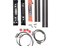 Fire Extinguisher Bracket with straps, Anodized Black Power Tank