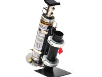 Fire Extinguisher Bracket with straps, Anodized Black Power Tank