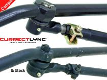 Currectlync Steering System 97-06 Wrangler TJ and LJ Unlimited/XJ/MJ Bolt-On Includes 1 1/4 Inch Diameter Tie Rod/Forged Drag Link HD Steering Stabilizer Shock Mounting Kit RockJock 4x4