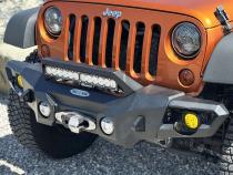 Big Sky Aluminum Mid Front Bumper With Winch Plate Wrangler JK Rock Slide Engineering