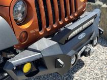 Appalachian Steel Mid Front Bumper With Winch Plate Wragnler JK Rock Slide Engineering