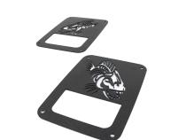 Jeep JK Tail Light Covers 07-18 Wrangler JK Black Textured Powdercoat Fishbone Offroad