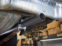 1966-71 Ford Fairlane 2.5 Inch H-Pipe Crossmember Back Rear Exit Exhaust Turbo Pro Mufflers Pypes Performance Exhaust
