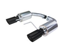 Axle Back Exhaust 15-23 Mustang V6 and Ecoboost Split Rear Dual Exit 3 in Black Tips Hardware Included Polished 304 Stainless Steel Pypes Exhaust