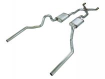 68-72 Chevelle High Tuck 2.5 Inch Crossmember Back W/X-Pipe and Turbo Pro Mufflers System Pypes Performance Exhaust