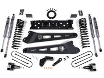 19-24 RAM 3500 4 Inch Radius Arm Gas 2 Inch Rear Block With Overload Adventure Shocks Zone Offroad
