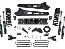 19-24 RAM 3500 5.5 Inch Radius Arm 5 Inch Rear Block With Overload Gas 6-Bolt T-Case Fox Adventure Shocks Zone Offroad
