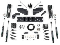 19-24 RAM 2500 5.5 Inch Radius Arm Bracket 4.5 Inch Rear Coil Gas 6-Bolt T-Case Fox Adventure Shocks Zone Offroad