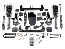 14-18 Chevrolet Silverado 1500 - GMC Sierra 1500 4WD 6 Inch Suspension Lift Kit (Cast Aluminum/Stamped Steel Arms), 4 Inch Rear Lift, Block - Nitro Loaded Struts, Nitro Shocks Zone Offroad