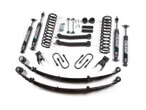 84-01 Jeep Cherokee XJ 4.5 Inch Lift Kit With Rear Springs Dana 35 Nitro Shocks Zone Offroad
